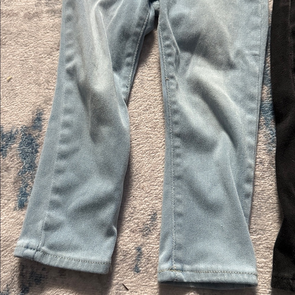Set of Two Cat & Jack Kids Jeans Jeggings- Light Blue and Black - Picture 9 of 11